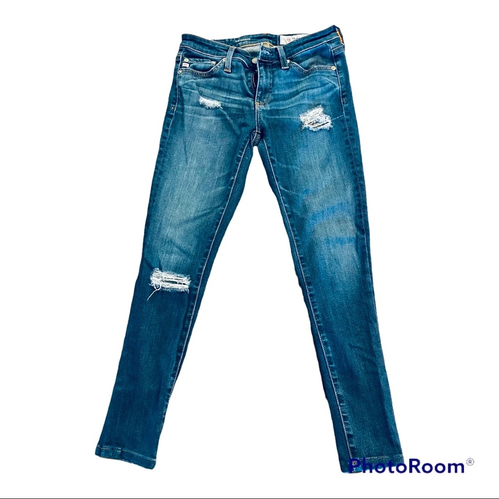 AG Jeans distressed “the legging” sz 24